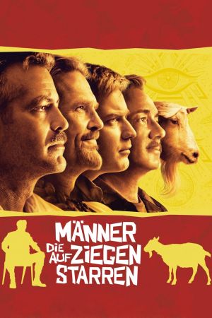 Männer die auf Ziegen starren poster