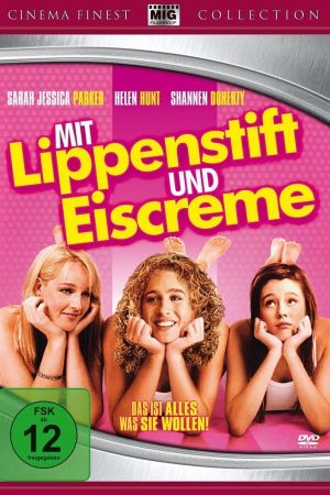 Mit Lippenstift und Eiscreme poster
