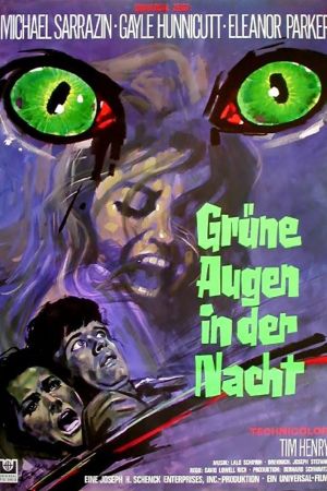 Grüne Augen in der Nacht poster